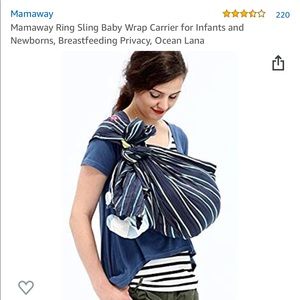 Mamaway ring sling baby carrier, color: ocean Lana